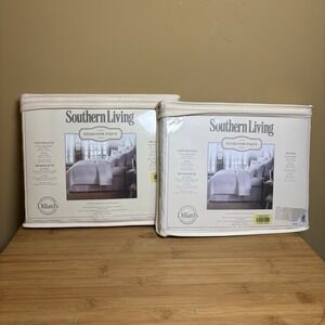 Southern Living Heirloom Pique Standard‎ Shams Set of 2 Ivory Quilted NWT